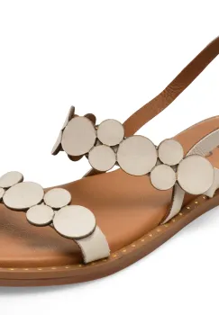 Sandale EPICA albe, 250006, din piele naturala imagine