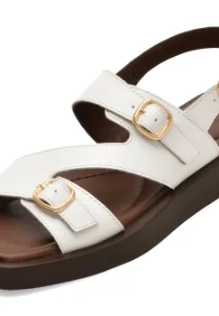 Sandale EPICA albe, 426220, din piele naturala imagine