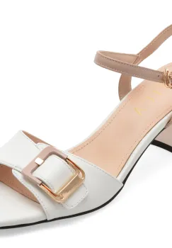 Sandale EPICA albe, 869H02, din piele naturala imagine