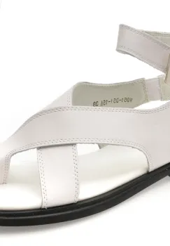 Sandale EPICA albe, V951D51, din piele naturala imagine