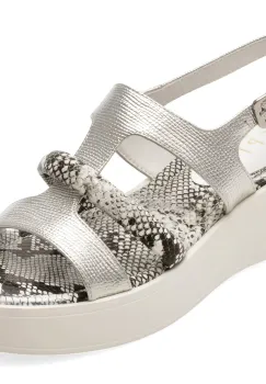 Sandale EPICA argintii, 174S137, din piele naturala imagine