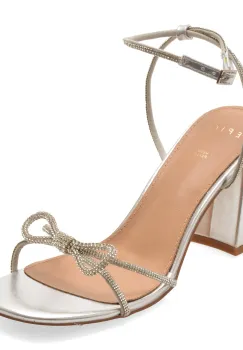 Sandale EPICA argintii, 9145, din material textil imagine