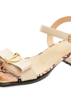 Sandale EPICA bej, 441333, din piele naturala imagine