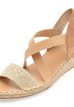 Sandale EPICA bej, 82918, din material textil imagine