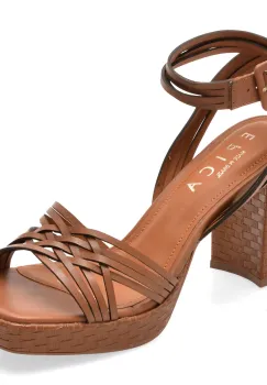 Sandale EPICA maro, 1201846, din piele naturala imagine