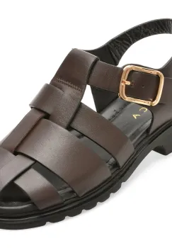 Sandale EPICA maro, 1766138, din piele naturala imagine