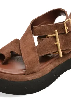 Sandale EPICA maro, 471135, din piele intoarsa imagine