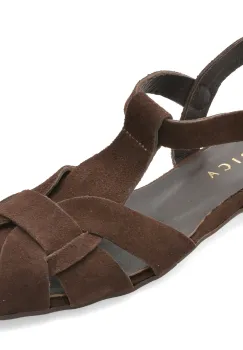 Sandale EPICA maro, 67, din piele intoarsa imagine