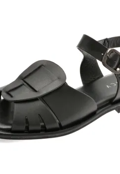 Sandale EPICA negre, 1383C20, din piele naturala imagine