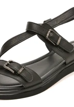 Sandale EPICA negre, 1501C16, din piele naturala imagine