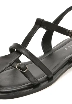 Sandale EPICA negre, 1512D33, din piele naturala imagine