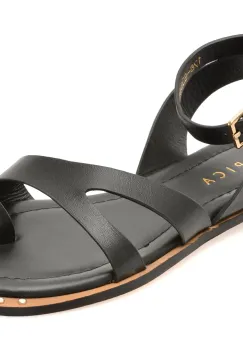 Sandale EPICA negre, 1766369, din piele naturala imagine