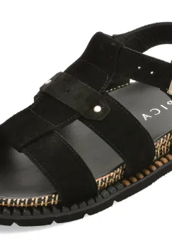 Sandale EPICA negre, 3432618, din piele intoarsa imagine