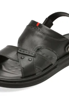 Sandale EPICA negre, 36709, din piele naturala imagine