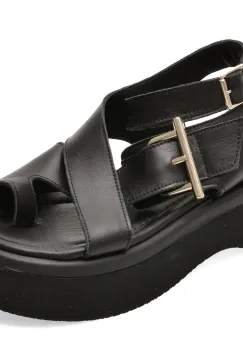 Sandale EPICA negre, 471135, din piele naturala imagine