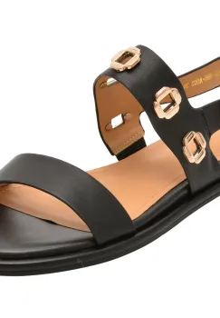 Sandale EPICA negre, 4C1056, din piele naturala imagine
