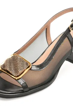 Sandale EPICA negre, 6020250, din material textil imagine