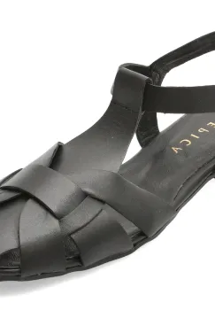 Sandale EPICA negre, 67, din piele naturala imagine