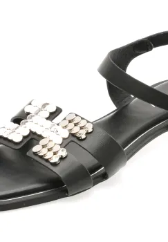 Sandale EPICA negre, 82954, din piele ecologica imagine