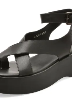 Sandale EPICA negre, 935AG17, din piele naturala imagine