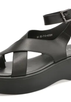 Sandale EPICA negre, 935AG17, din piele naturala imagine