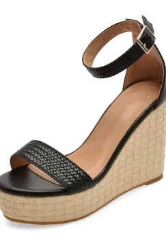 Sandale EPICA negre, 987, din piele ecologica imagine