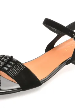 Sandale EPICA negre, EB447, din piele intoarsa imagine