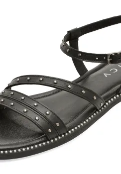 Sandale EPICA negre, INCI, din piele naturala imagine
