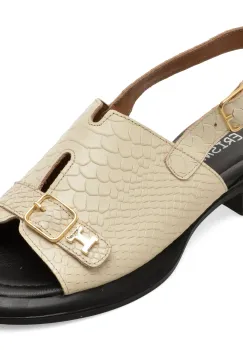 Sandale ERISMA bej, 1954195, din piele croco imagine