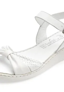 Sandale EVIDA albe, EVP104, din piele naturala imagine