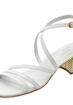 Sandale FLAVIA PASSINI albe, 1155860, din piele naturala imagine