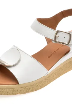 Sandale FLAVIA PASSINI albe, 13221, din piele naturala imagine