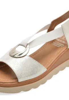 Sandale FLAVIA PASSINI albe, 1706G11, din piele naturala imagine