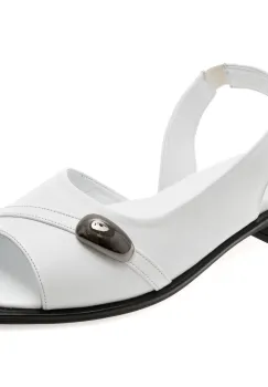 Sandale FLAVIA PASSINI albe, 37226, din piele naturala imagine