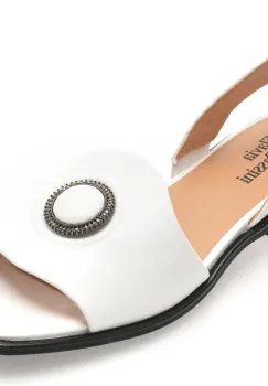 Sandale FLAVIA PASSINI albe, 623, din piele naturala imagine