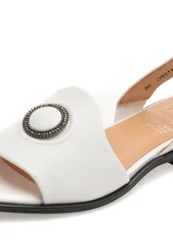 Sandale FLAVIA PASSINI albe, 623, din piele naturala imagine