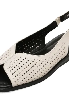 Sandale FLAVIA PASSINI albe, JH66, din piele naturala imagine