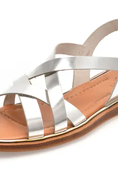Sandale FLAVIA PASSINI argintii, 11501, din piele naturala imagine