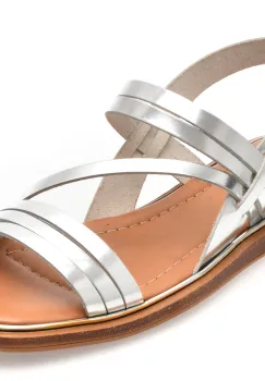 Sandale FLAVIA PASSINI argintii, 11505, din piele naturala imagine