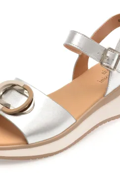 Sandale FLAVIA PASSINI argintii, 22072, din piele naturala imagine