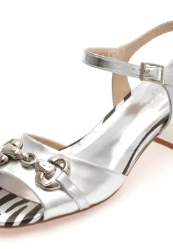 Sandale FLAVIA PASSINI argintii, 5340, din piele naturala imagine