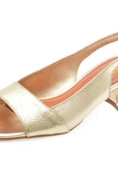 Sandale FLAVIA PASSINI aurii, 356716, din piele naturala imagine