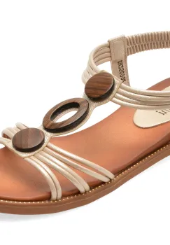 Sandale FLAVIA PASSINI aurii, 902, din piele ecologica imagine