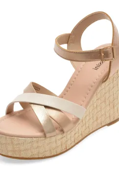 Sandale FLAVIA PASSINI aurii, 986, din piele naturala imagine