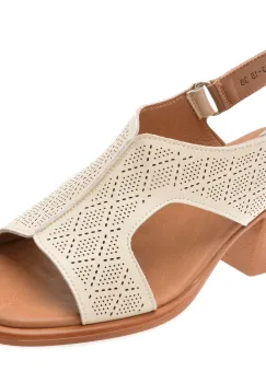 Sandale FLAVIA PASSINI bej, 1389H13, din piele naturala imagine