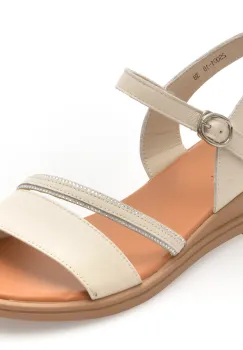 Sandale FLAVIA PASSINI bej, 25001, din piele naturala imagine