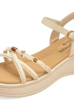 Sandale FLAVIA PASSINI bej, 880839, din piele ecologica imagine