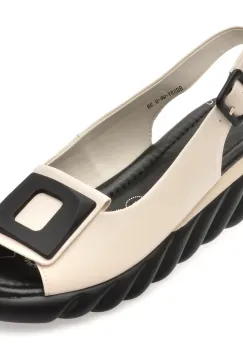 Sandale FLAVIA PASSINI bej, 88531, din piele naturala imagine