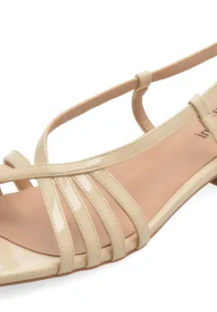 Sandale FLAVIA PASSINI bej, Q2651, din piele naturala lacuita imagine