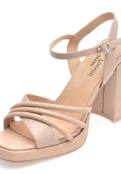 Sandale FLAVIA PASSINI bej, V1083, din piele naturala imagine